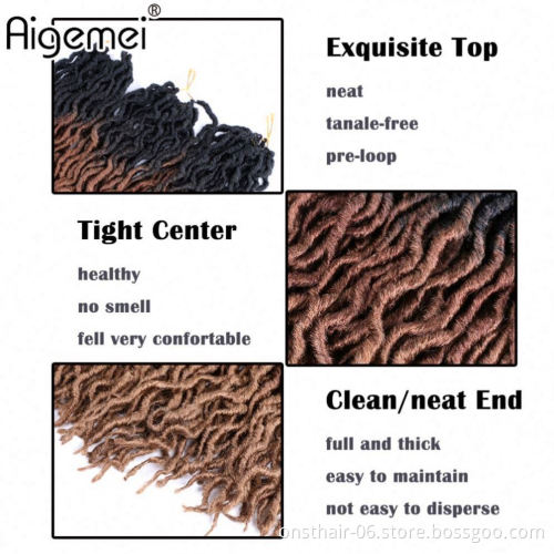 MYZYR 100g synthetic 18inch 24 stands ombre jumbo dreadlock hair golden locs curly Africa spring Twist Goddess faux locs braid